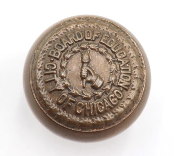 Door Knobs - 1910s Board of Education City of Chicago Bronze Door Knob