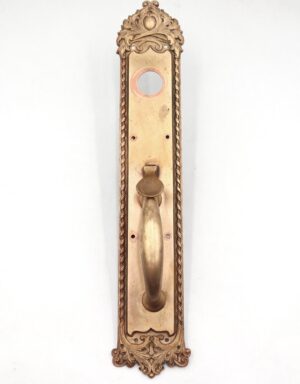 Door Pulls - Antique Victorian 17.75 in. Brass Entry Door Handle Pull