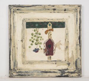 Hand Painted Panels - Hand Painted Bird House Tin Ceiling Wall Panel