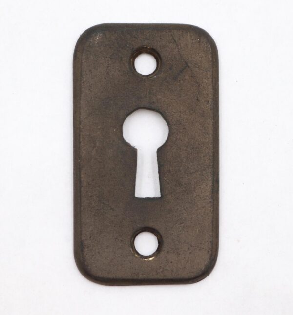 Keyhole Covers - Vintage 2.25 in. Rectangular Brass Door Keyhole Cover