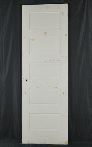 Standard Doors - Antique Five Panel White Wood Passage Door 88.625 x 29.75 in.