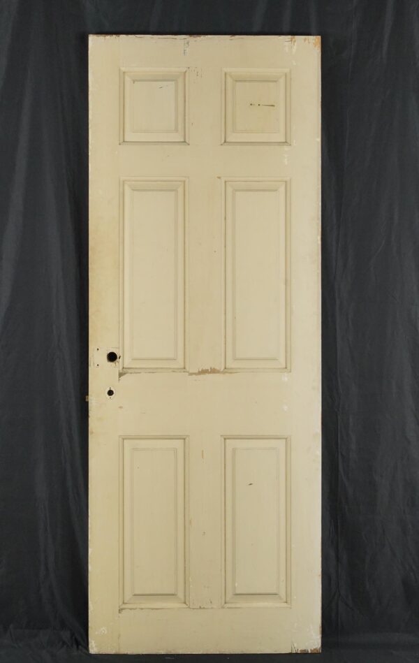 Standard Doors - Vintage Six Panel White Wood Privacy Door 78.875 x 29.75 in.