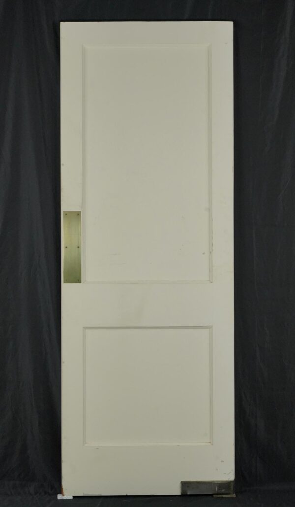 Standard Doors - Vintage Two Panel White Wood Swing Door 79.375 x 29 in.