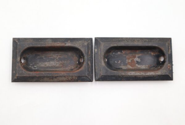 Window Hardware - Pair of Vintage 3.25 in. Black Steel Window Sash Lifts