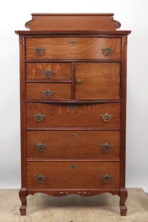 Bedroom - Antique Quarter Sawn Oak Highboy Dresser