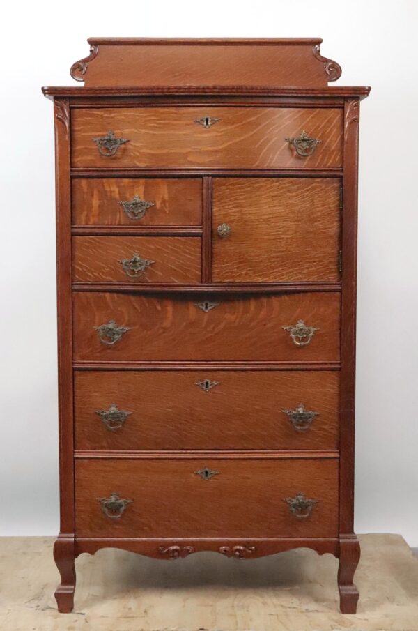 Bedroom - Antique Quarter Sawn Oak Highboy Dresser