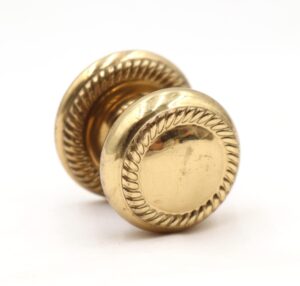 Cabinet & Furniture Knobs - Traditional 1.25 in. Rope Brass Drawer Cabinet Knob