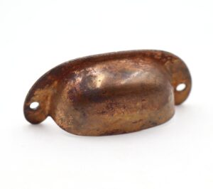 Cabinet & Furniture Pulls - Vintage 2.625 in. Brass Plated Steel Bin Drawer Pull