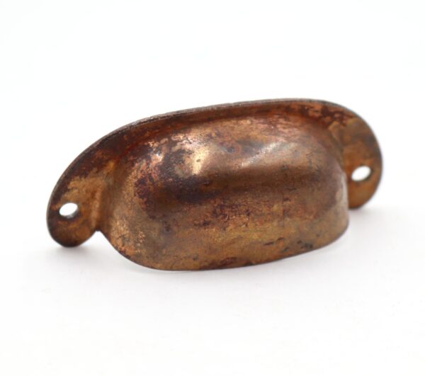 Cabinet & Furniture Pulls - Vintage 2.625 in. Brass Plated Steel Bin Drawer Pull