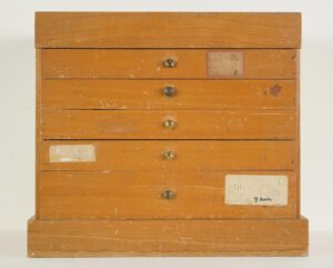 Cabinets - Vintage French J.M. Paillard Wood Art Supply Display Cabinet