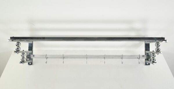Coat Racks - Vintage European Chrome Plated Train Rack