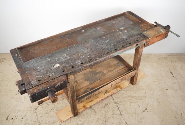 Commercial Furniture - Vintage Industrial 89 in. Woodworkers Workbench