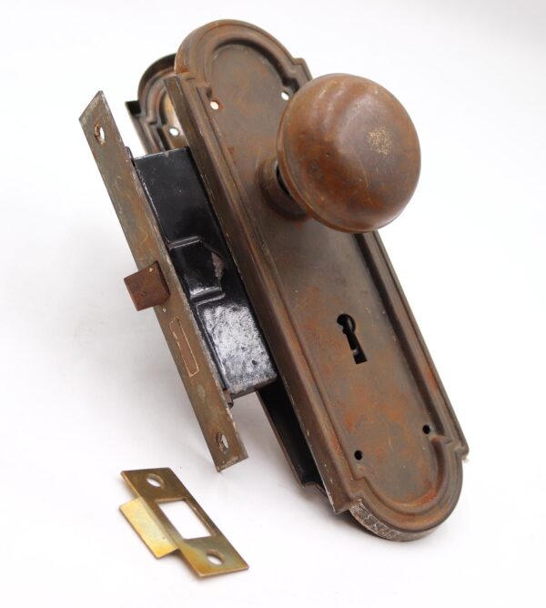 Door Knob Sets - Vintage Brass & Steel Privacy Door Knob Set