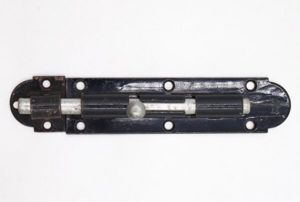 Door Locks - Reclaimed 7.5 in. Stanley Black Steel Door Slide Bolt