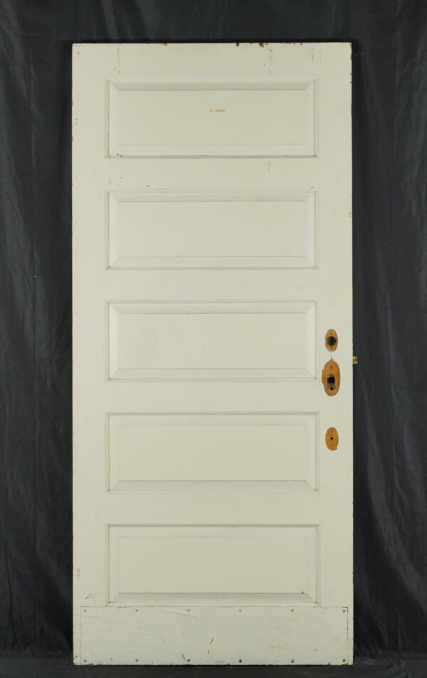 Entry Doors - Vintage Five Horizontal Panel Wood Entry Door 35.875 x 79.625 in.