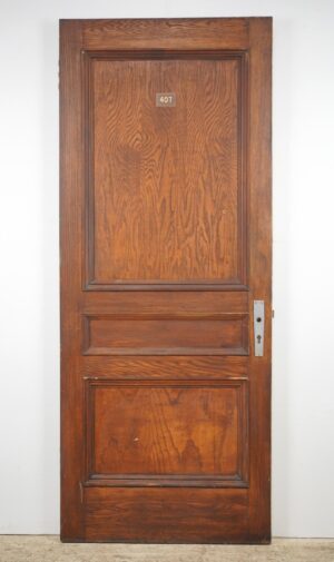 Entry Doors - Vintage Three Panel Wood Commercial Entry Door 33.875 x 83.125 in.
