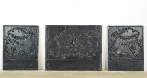 Fireplace Accessories - French The Plaza Hotel Cast Iron Fireback Set