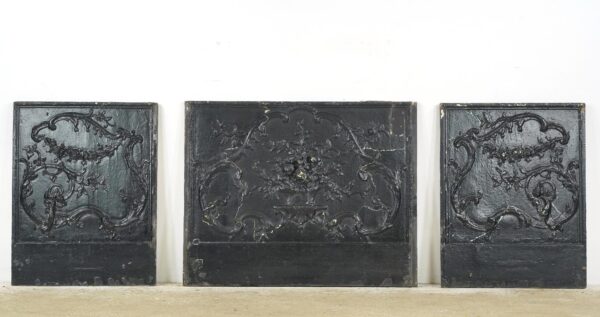 Fireplace Accessories - French The Plaza Hotel Cast Iron Fireback Set