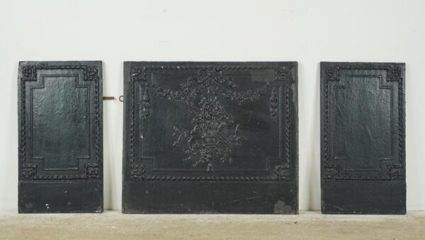 Fireplace Accessories - The Plaza Hotel French Black Cast Iron Fireback Set