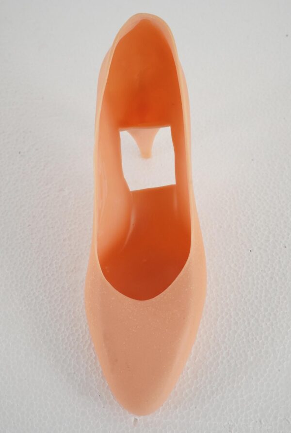 Industrial Molds - Vintage European Pink Plastic High Heel Shoe Mold