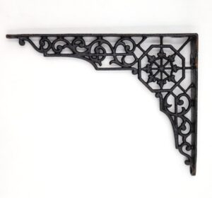 Shelf & Sign Brackets - Eastlake 9 x 7 in. Black Cast Iron Shelf Bracket
