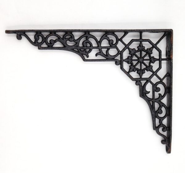 Shelf & Sign Brackets - Eastlake 9 x 7 in. Black Cast Iron Shelf Bracket