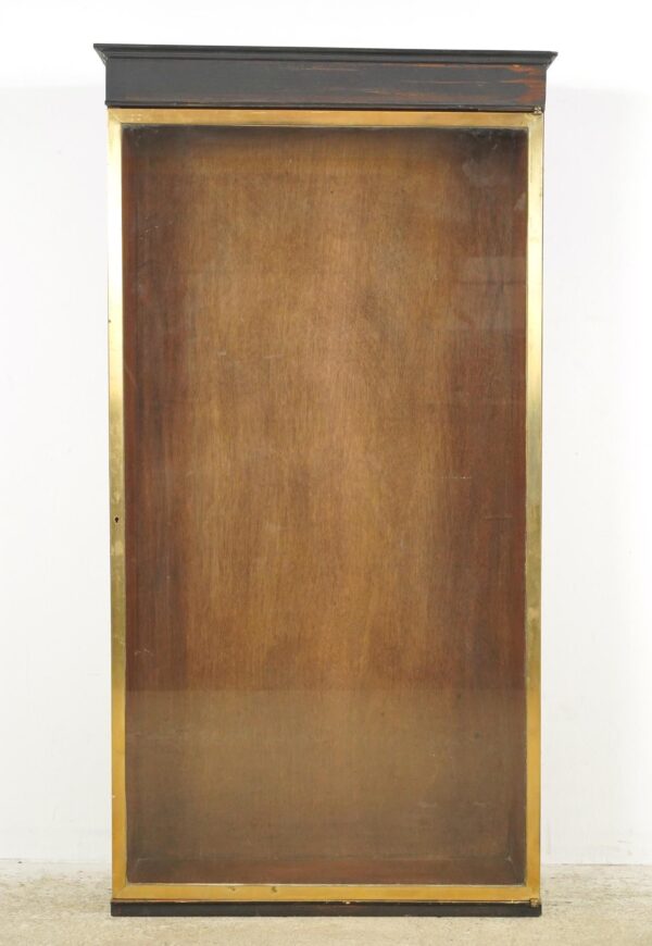 Armoires & Vitrines - Vintage European Glass Front Wood Vitrine Cabinet