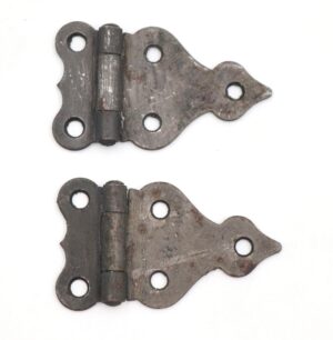 Cabinet & Furniture Hinges - Pair of Antique 2.5 x 1.5 in. Steel Cabinet Hinges