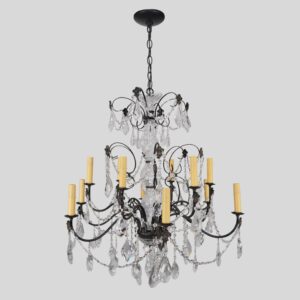 Chandeliers - French Style Twelve Light Crystal Chandelier
