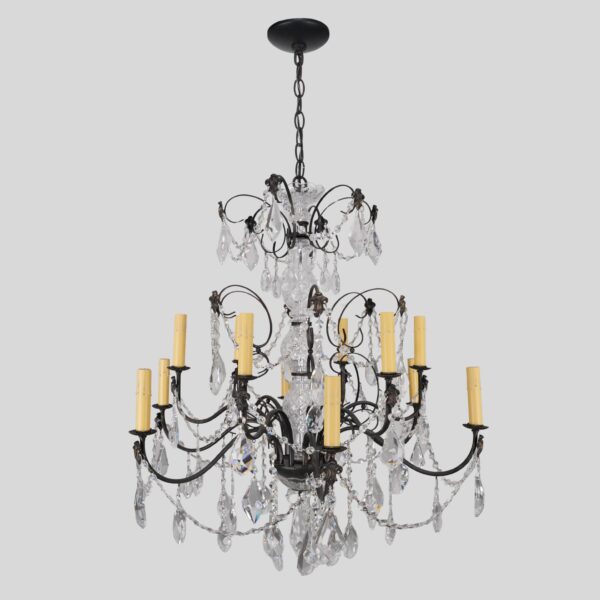 Chandeliers - French Style Twelve Light Crystal Chandelier