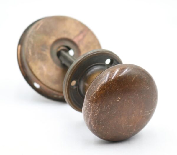 Door Knob Sets - Vintage Dark Bronze Door Knob Flush Mount Handle Set