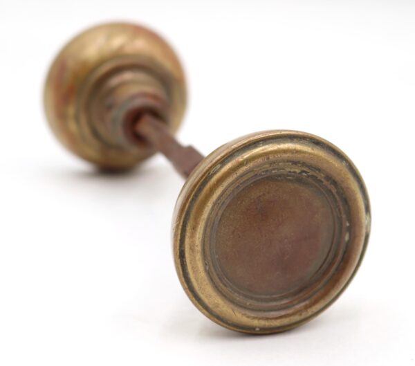 Door Knobs - Pair of Vintage Concentric Brass Passage Door Knobs