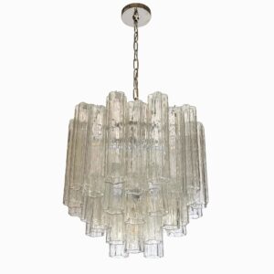 Down Lights - Restored Mid Century Modern Venini Tronchi Glass Pendant Light