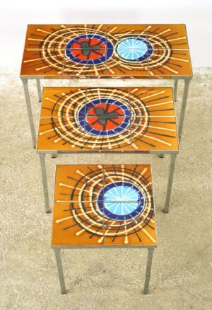 Living Room - Mid Century 1970s Nesting Tables by Juliette Belarti