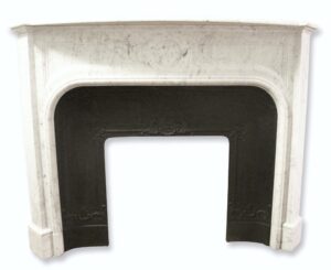 Marble Mantels - Reclaimed The Plaza Hotel White Marble Fireplace Mantel
