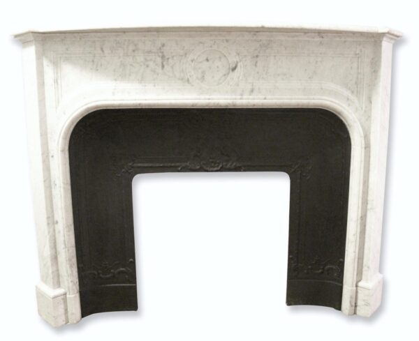Marble Mantels - Reclaimed The Plaza Hotel White Marble Fireplace Mantel
