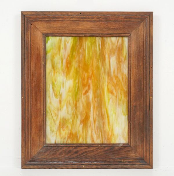 Other Wall Art - Handcrafted Wood Framed Warm Tone Stained Glass Wall Art