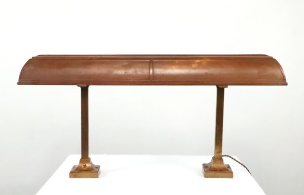 Table Lamps - Restored 1910s I.P. Frink Industrial Copper Brass Bank Desk Lamp