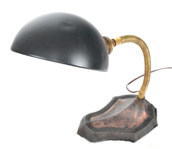 Table Lamps - Restored 1920s Industrial Steel Gooseneck Desk Lamp