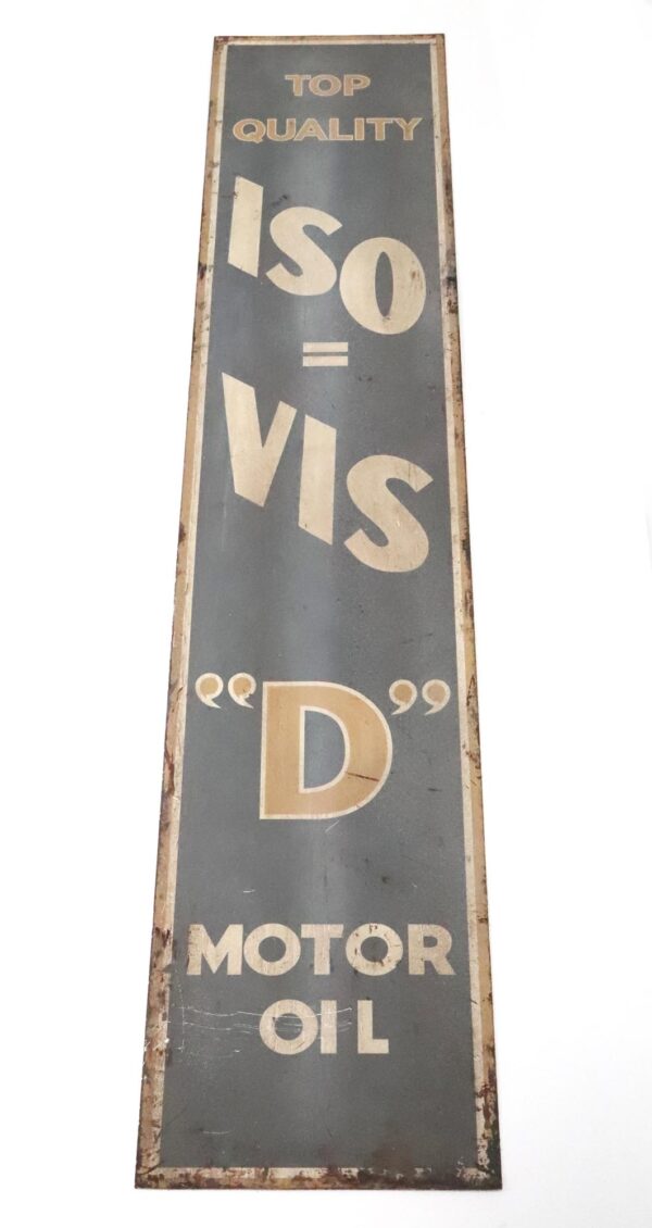 Vintage Signs - Hand Painted Aluminum Motor Oil Movie Prop Sign