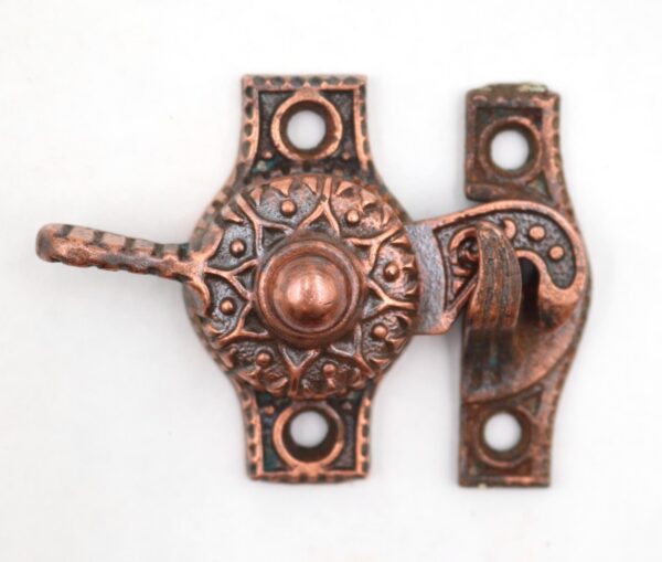 Window Hardware - Victorian Copper Washed Cast Iron Window Sash Lock