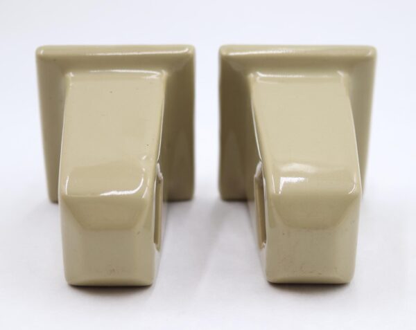 Bathroom - Pair of Vintage Green Ceramic Towel Bar Brackets