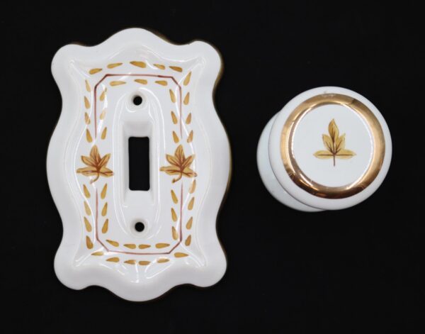 Door Knobs - Vintage French Country Dummy Door Knob & Light Switch Plate Set