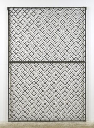 Fencing, Railings & Posts - Reclaimed Industrial Steel Mesh Security Panel 47 x 69.125 in.