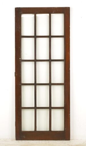French Doors - Vintage 15 Lite Wood French Door 31.625 x 76.375 in.