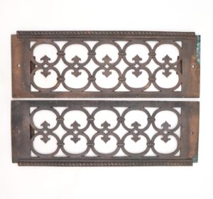 Heating Elements - Pair of Reclaimed 14.5 in. Bronze Wall Register Grills