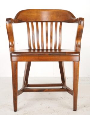 Seating - Vintage Wooden Bank of England Office Chair