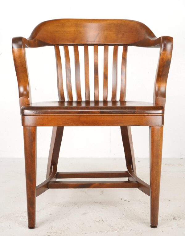 Seating - Vintage Wooden Bank of England Office Chair