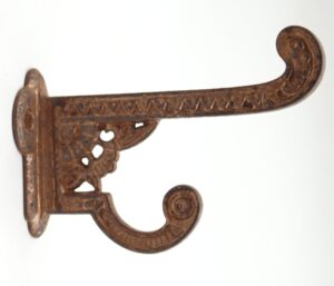 Single Hooks - Antique Eastlake Distressed Cast Iron Wall Hook