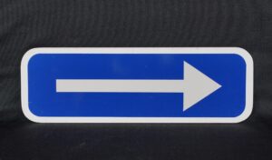 Vintage Signs - Vintage Aluminum Arrow Directional Guide Sign